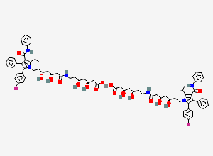Two-dimensional chemical structure of Atorvastatin EP Impurity F/ Diamino Atorvastatin Calcium/ Atorvastatin Related Compound F/ Atorvastatin Amide (Ca Salt), CAS 1105067-87-5