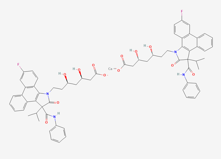 Two-dimensional chemical structure of Atorvastatin Lactam Phenanthrene Calcium Salt Impurity
