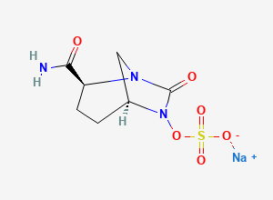 Two-dimensional chemical structure of (2S,5S)-Avibactam Sodium Salt