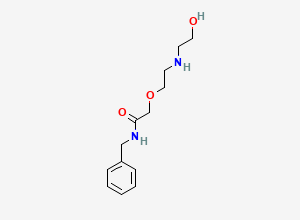 Two-dimensional chemical structure of N-Benzyl-2-[2-[(2-hydroxyethyl)amino]ethoxy]acetamide, CAS 1391053-09-0