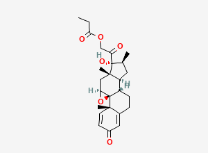 Two-dimensional chemical structure of Beclomethasone Dipropionate EP Impurity V, CAS 205105-83-5