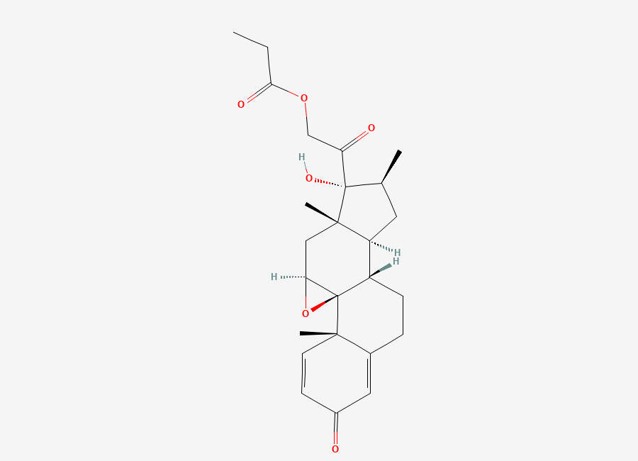 Two-dimensional chemical structure of Beclomethasone Dipropionate EP Impurity V, CAS 205105-83-5