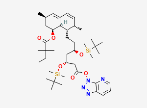 Two-dimensional chemical structure of 3,5-Bis(tert-butyldimethylsilyl) Simvastatin Hydroxy Acid 7-Azabenzotriazole Ester, CAS 1217685-81-8