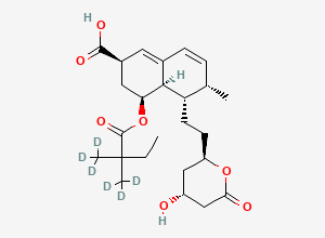 Two-dimensional chemical structure of 6’-Carboxy Simvastatin-D6, CAS 1346604-34-9