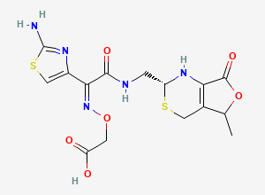 Two-dimensional chemical structure of Cefixime EP Impurity B, CAS 1335475-19-8
