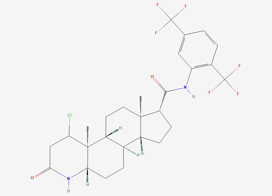 Two-dimensional chemical structure of Dutasteride Chloro Impurity
