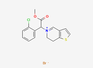 Two-dimensional chemical structure of Clopidogrel Pyridinium Bromide, CAS 1396607-49-0