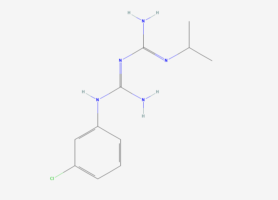 Two-dimensional chemical structure of 1-(3-Chlorophenyl)-5-isopropylbiguanide