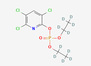 Two-dimensional chemical structure of Chlorpyrifos Oxon-D10, CAS 1794779-85-3