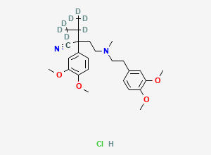 Two-dimensional chemical structure of D 517-d7 Hydrochloride (Verapamil Impurity)