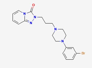 Two-dimensional chemical structure of Trazodone EP Impurity D (Free Base) / Trazodone BP Impurity D / Trazodone Bromo Analog /Trazodone Related compound D, CAS 1263358-13-9