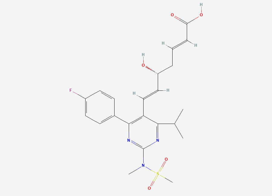 Two-dimensional chemical structure of Rosuvastatin Dehydro Acid