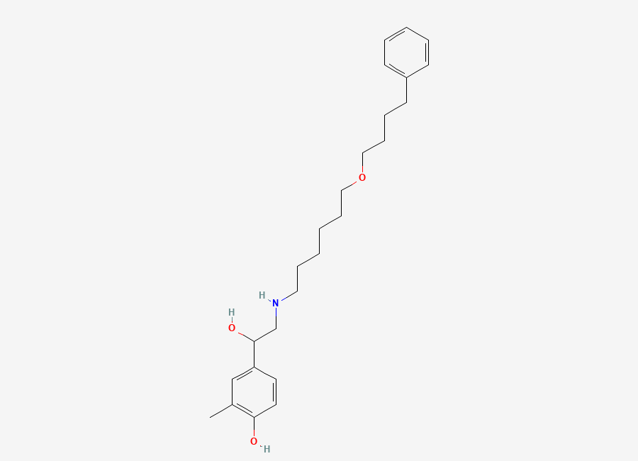 Two-dimensional chemical structure of 3-De(hydroxymethyl)-3-methyl salmeterol