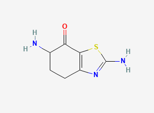 Two-dimensional chemical structure of rac-N-Depropyl-7-oxo-pramipexole, CAS 1391053-80-7