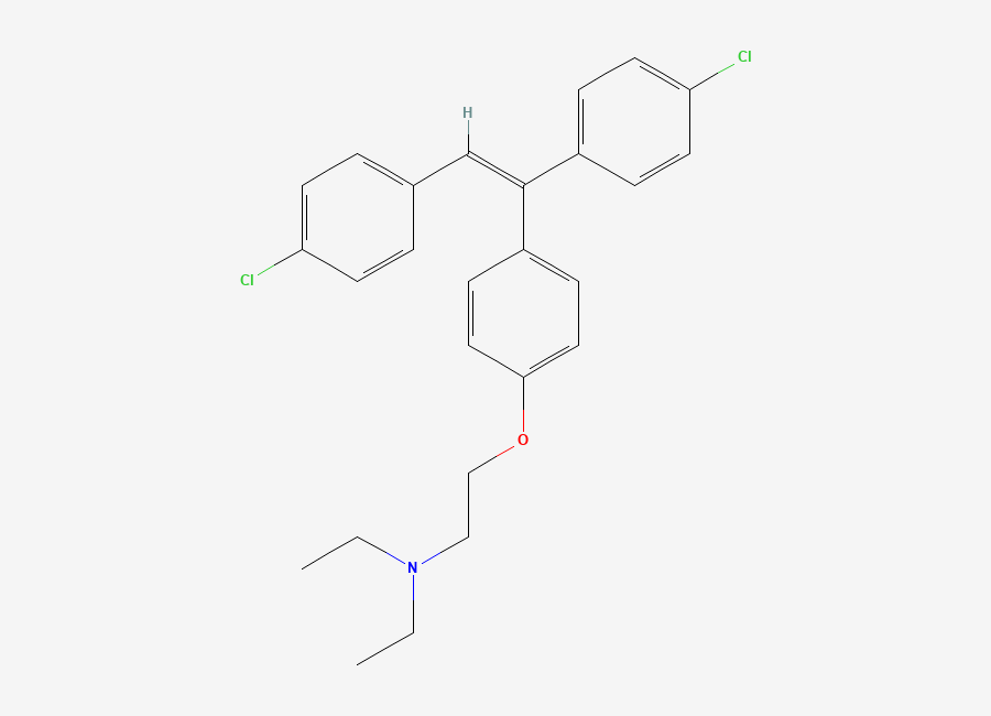 Two-dimensional chemical structure of Clomifene Citrate EP Impurity E