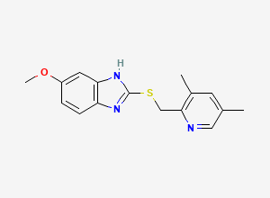 Two-dimensional chemical structure of 4-Desmethoxy Omeprazole Sulfide, CAS 704910-89-4