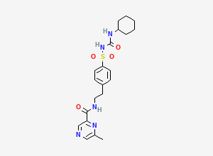 Two-dimensional chemical structure of Glipizide EP Impurity E / Glipizide Related Compound C / Glipizide 6-Methyl Analog / Glipizide BP Impurity E, CAS 66375-96-0