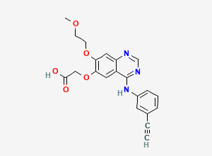 Two-dimensional chemical structure of Desmethyl Erlotinib Carboxylate Acid, CAS 1170354-84-3