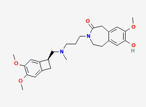 Two-dimensional chemical structure of O-Desmethyl Ivabradine, CAS 304462-60-0