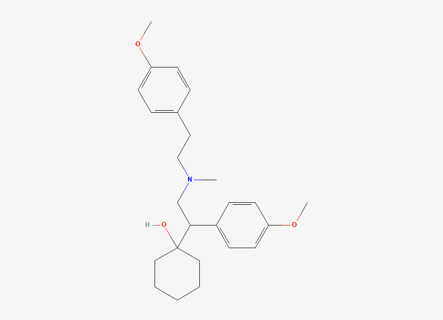 Two-dimensional chemical structure of rac N-Desmethyl-N-(4-methoxyphenethyl) Venlafaxine