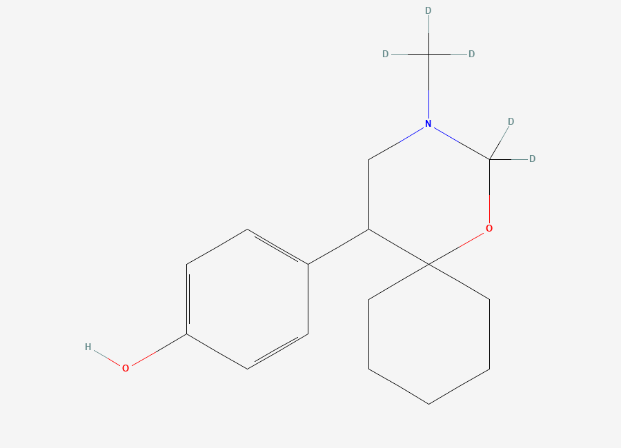 Two-dimensional chemical structure of O-Desmethyl Venlafaxine Cyclic Impurity-d5