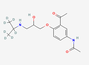 Two-dimensional chemical structure of Diacetolol D7