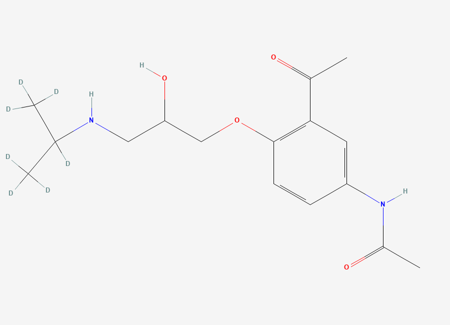 Two-dimensional chemical structure of Diacetolol D7