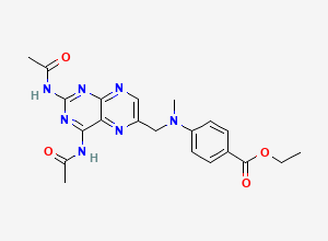 Two-dimensional chemical structure of N,N'-Diacetyl DAMPA Ethyl Ester, CAS 1330265-87-6
