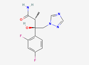 Two-dimensional chemical structure of (2R,3R)-3-(2,4-Difluorophenyl)-3-hydroxy-2-methyl-4-(1H-1,2,4-triazol-1-yl)butanamide