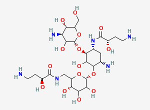 Two-dimensional chemical structure of Amikacin EP Impurity F, CAS 197909-67-4