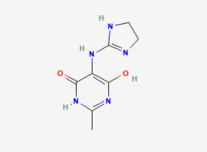 Two-dimensional chemical structure of Moxonidine Dihydroxy Impurity, CAS 352457-32-0