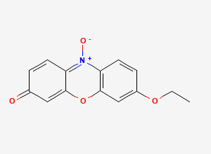 Two-dimensional chemical structure of 7-Ethoxyresorufin N-Oxide, CAS 3705-80-4