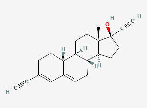 Two-dimensional chemical structure of Norethindrone EP Impurity E / Norethindrone 3-Ethinyl Impurity, CAS 79727-03-0