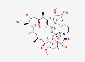 Two-dimensional chemical structure of (E/Z)-FK-506 26,28-Allylic Ester Rearrangement Impurity