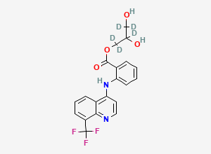 Two-dimensional chemical structure of Floctafenine-D5, CAS 1794884-17-5
