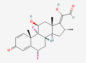 Two-dimensional chemical structure of ∆17-Flumethasone 21-Aldehyde, CAS 28400-50-2