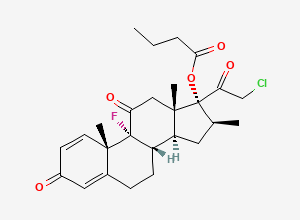 Two-dimensional chemical structure of Clobetasone Butyrate, CAS 25122-57-0