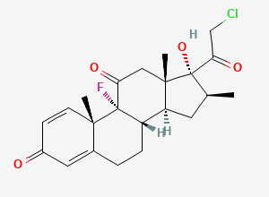 Two-dimensional chemical structure of Clobetasone Butyrate EP Impurity A / Clobetasone, CAS 54063-32-0