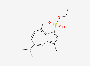 Two-dimensional chemical structure of Ethyl Guaiazulene Sulfonate, CAS 6223-36-5