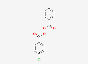 Two-dimensional chemical structure of Benzoic 4-chlorobenzoic peroxyanhydride, CAS 790-45-4