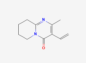 Two-dimensional chemical structure of 3-Ethenyl-6,7,8,9-tetrahydro-2-methyl-4H-pyrido(1,2-a)pyrimidin-4-one, CAS 832747-59-8