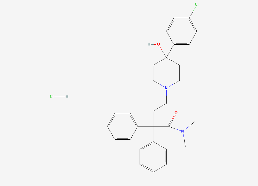 Two-dimensional chemical structure of Loperamide Hydrochloride, CAS 34552-83-5