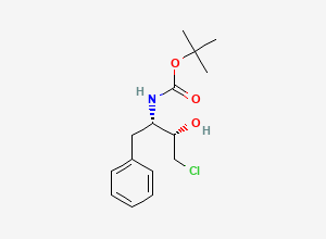 Two-dimensional chemical structure of 1,1-Dimethylethyl N-((1S,2S)-3-chloro-2-hydroxy-1-(phenylmethyl)propyl)carbamate