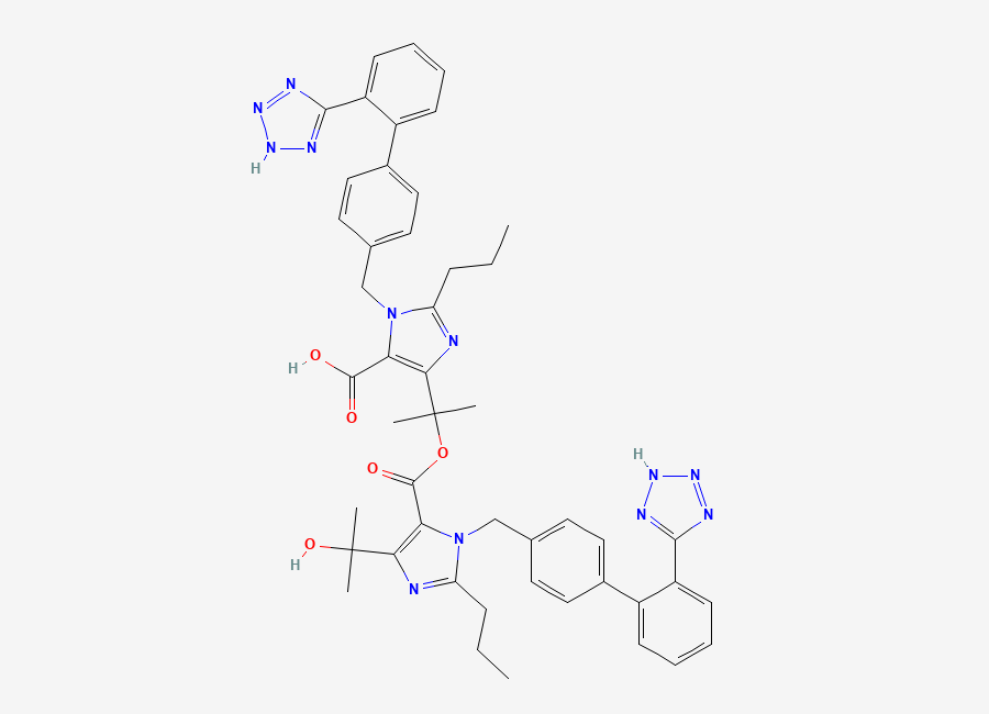 Two-dimensional chemical structure of Olmesartan Dimer Ester, CAS 1040250-19-8