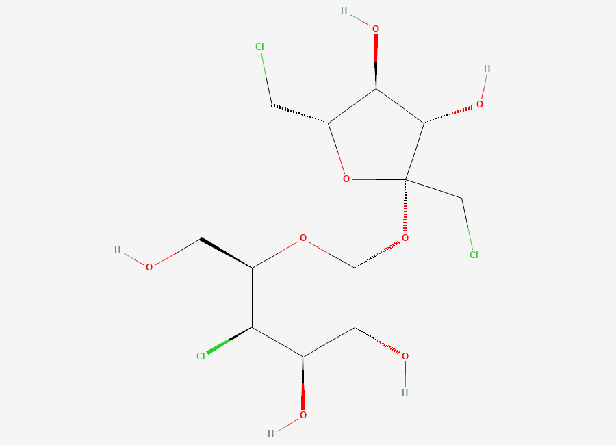 Two-dimensional chemical structure of Sucralose, CAS 56038-13-2