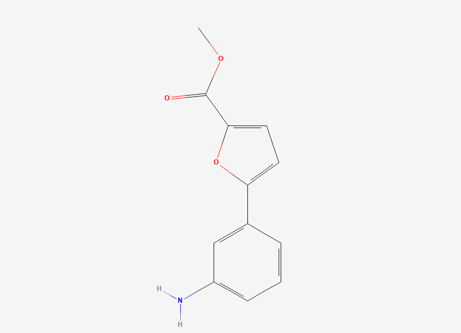 Two-dimensional chemical structure of Methyl 5-(3-aminophenyl)furan-2-carboxylate