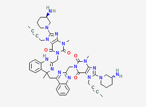 Two-dimensional chemical structure of Linagliptin Dimer Impurity, CAS 1418133-47-7