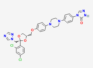 Two-dimensional chemical structure of N-Desalkyl Itraconazole, CAS 89848-41-9