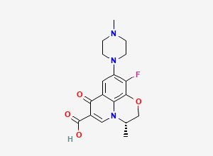 Two-dimensional chemical structure of Levofloxacin 9-piperazino Isomer / Levofloxacin EP Impurity I, CAS 178912-62-4