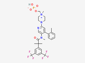Two-dimensional chemical structure of Fosnetupitant, CAS 1703748-89-3